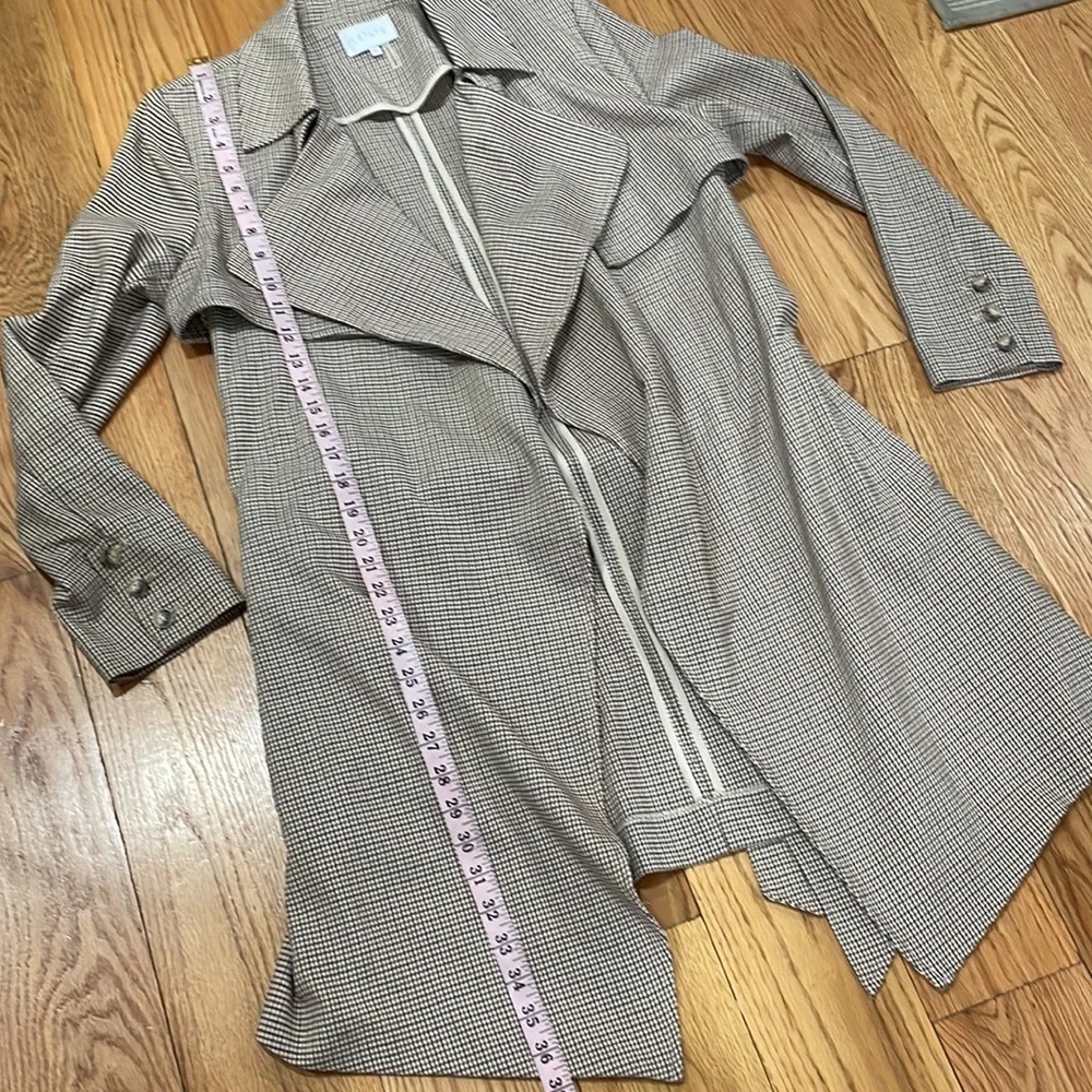 1. State Brown Tattersall Check Trench Coat